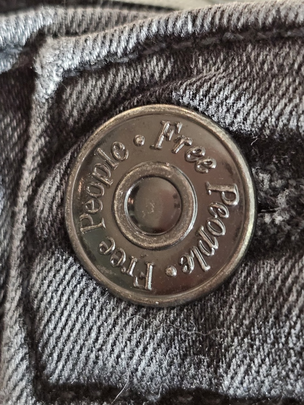 Free People Black Distressed Ripped Skinny Jeans Size 25 - Picture 9 of 11